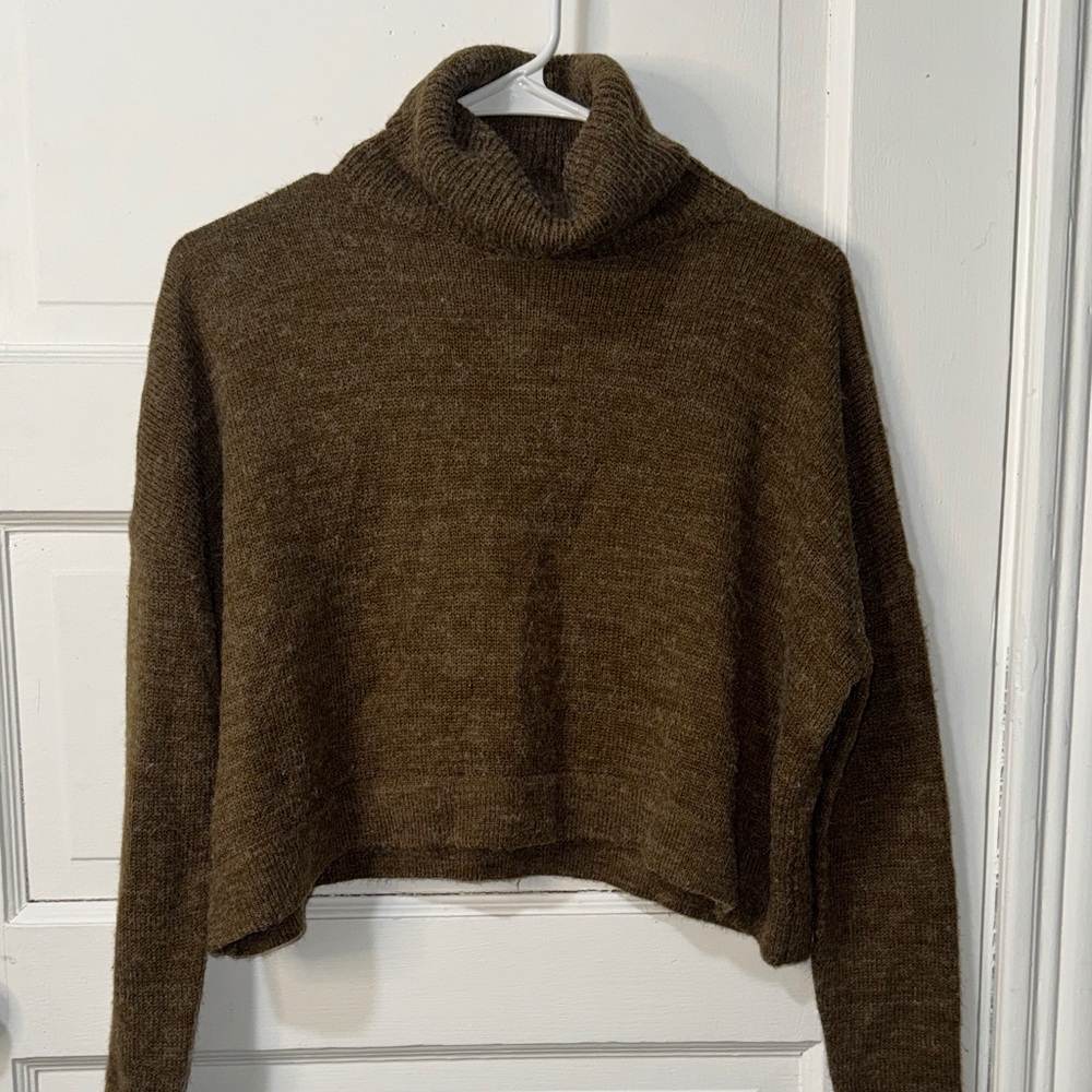 Cozy Brown Turtleneck Sweater Forever 21